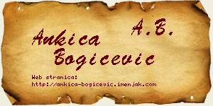 Ankica Bogičević vizit kartica